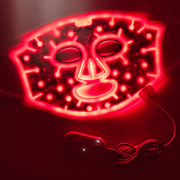 Noor 2.0 Pro LED Light Therapy Mask | Red for Anti-Aging, Blue for Acne, Healing Infrared Light by ZAQ Skin & Body