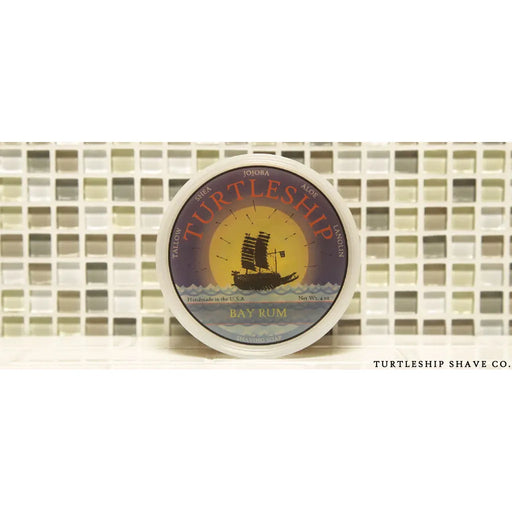 0 Turlteship Shave Cop. Bay Rum Shaving Soap 4 Oz Shaving Cream