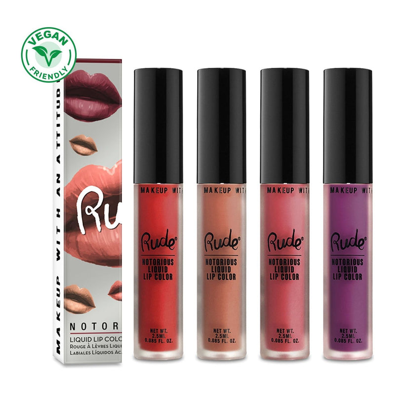 Rude Cosmetics Notorious Rich Long Lasting Liquid Lip Color Lipstick & Lip Gloss