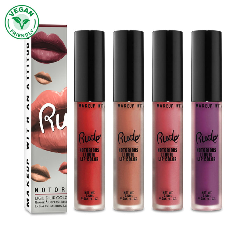 Rude Cosmetics Notorious Rich Long Lasting Liquid Lip Color Lipstick & Lip Gloss