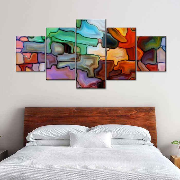 Abstract Fused Glass Wall Art