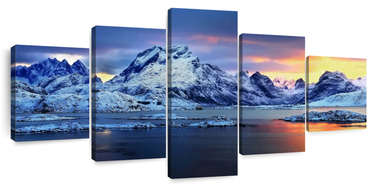 Norway Snowy Mountains Wall Art