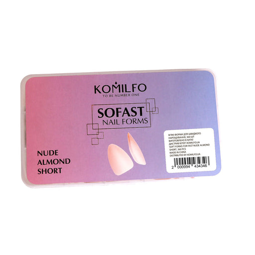 nbmsupply KOMILFO SOFAST NAIL FROMS NUDE ALMOND SHORT, 360 PCS 456075