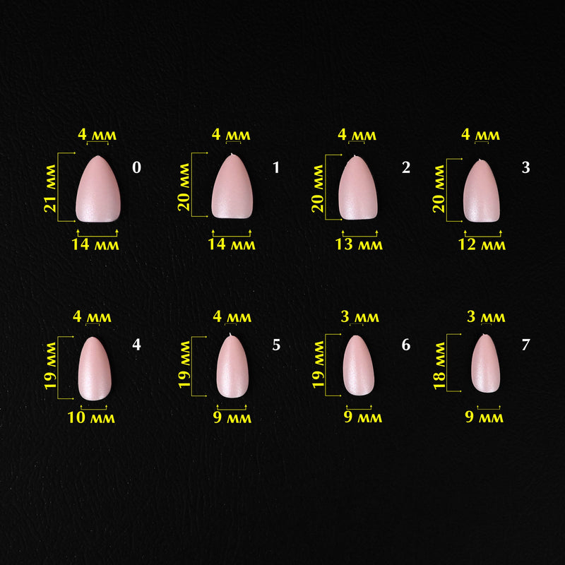 nbmsupply KOMILFO SOFAST NAIL FROMS NUDE ALMOND SHORT, 360 PCS 456075