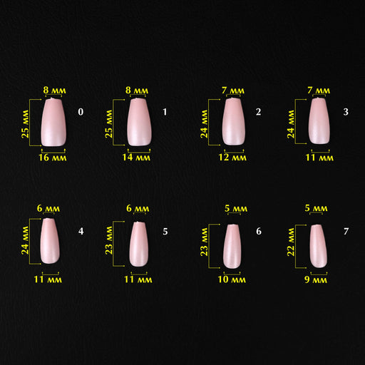 nbmsupply KOMILFO SOFAST NAIL FROMS NUDE BALLERINA MEDIUM, 360 PCS 456078