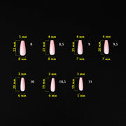 nbmsupply KOMILFO SOFAST NAIL FROMS NUDE BALLERINA MEDIUM, 360 PCS 456078