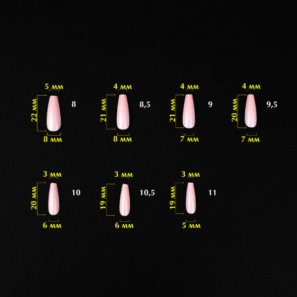 nbmsupply KOMILFO SOFAST NAIL FROMS NUDE BALLERINA MEDIUM, 360 PCS 456078