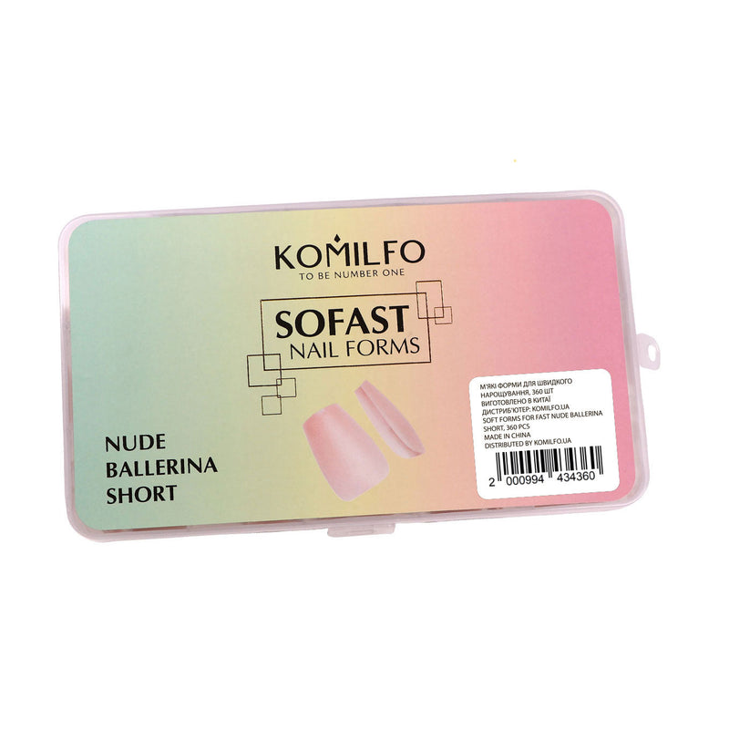 nbmsupply KOMILFO SOFAST NAIL FROMS NUDE BALLERINA SHORT, 360 PCS 456077
