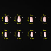 nbmsupply KOMILFO SOFAST NAIL FROMS NUDE BALLERINA SHORT, 360 PCS 456077