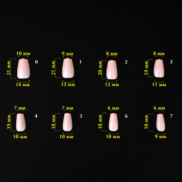 nbmsupply KOMILFO SOFAST NAIL FROMS NUDE BALLERINA SHORT, 360 PCS 456077