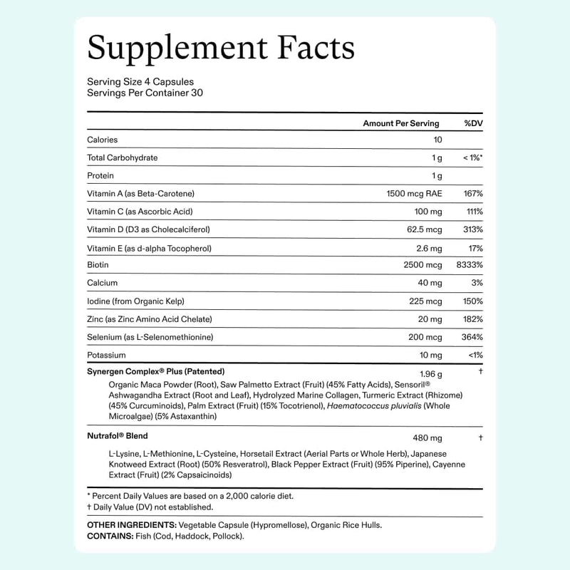 Nava Beauty Nutrafol Women's Balance Hair Growth Pack 3-Month Supply White Smoke