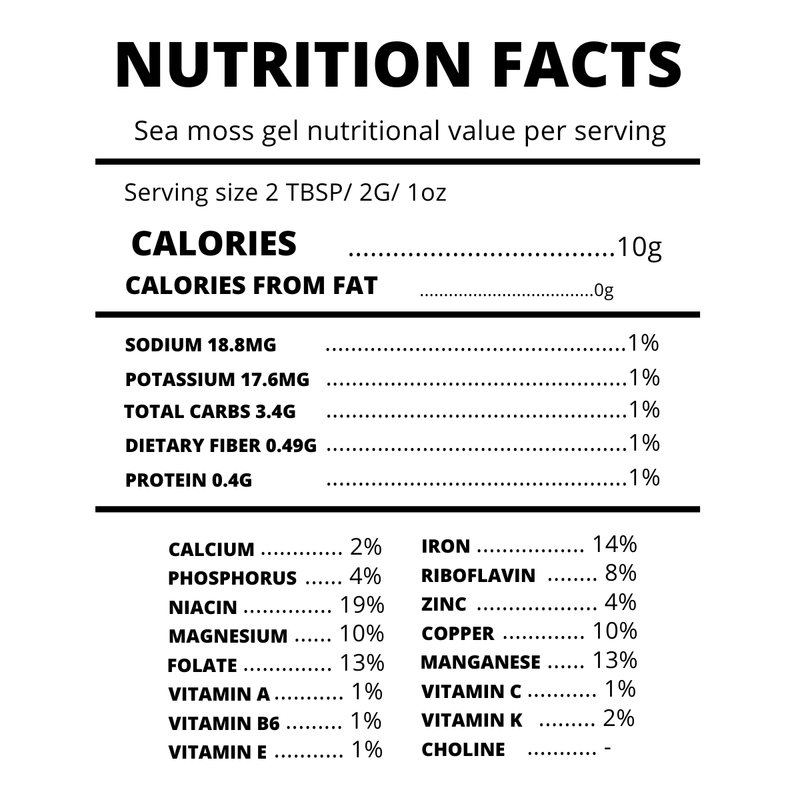 Nicko Kitchen Shop WholyTrinity Sea Moss Gel with Bladderwrack & Burdock Root 16oz Nutrition Gels & Chews
