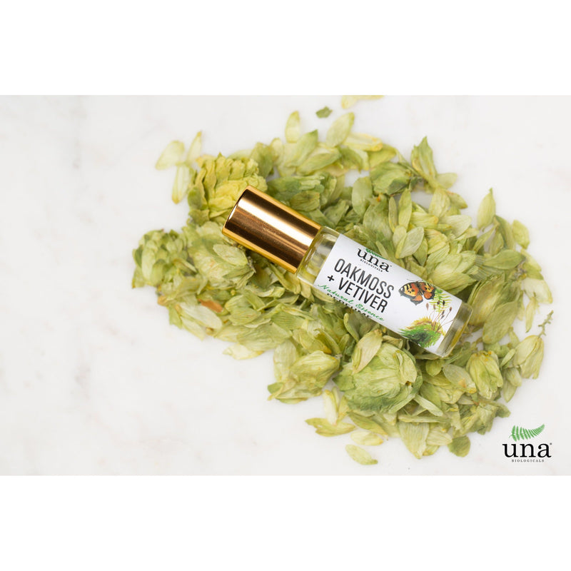 Una Biologicals® Oakmoss & Vetiver Perfume | Natural Fragrance | Una Biologicals Essential Oil Roll-On