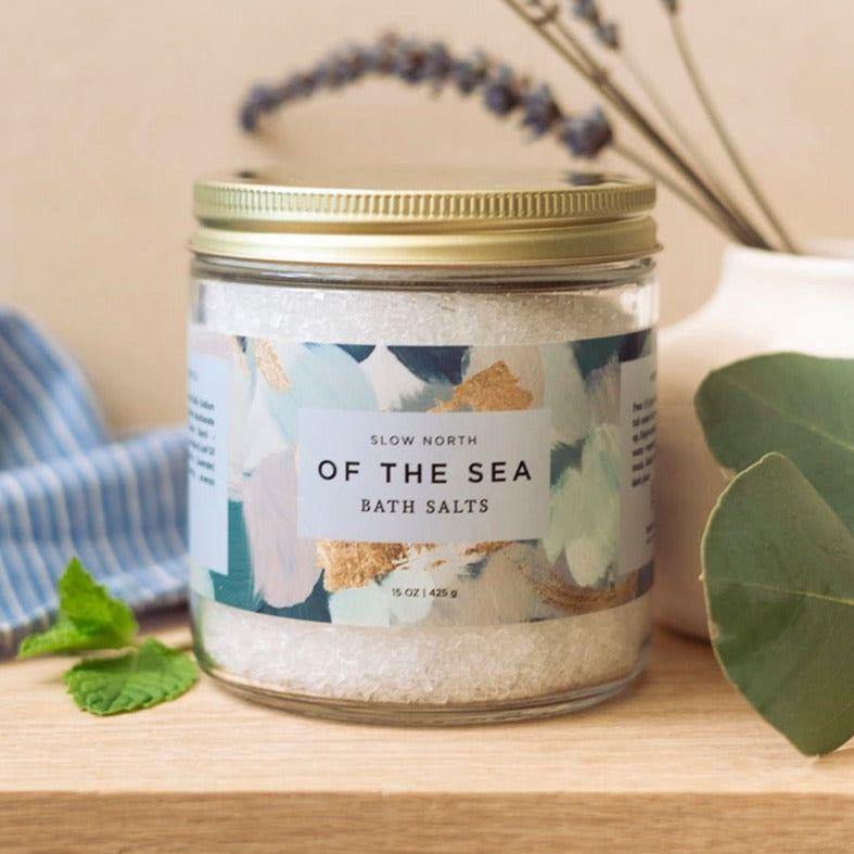 Slow North Of The Sea Bath Salts - 15 oz Jar Body Care
