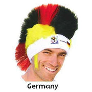VIP Extensions Soccer Fan Mohawk Wig Hat - Vintage Collectible Official FIFA World Cup (14 Countries) Fan Wig