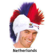 VIP Extensions Soccer Fan Mohawk Wig Hat - Vintage Collectible Official FIFA World Cup (14 Countries) Fan Wig
