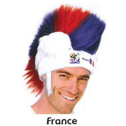 VIP Extensions Soccer Fan Mohawk Wig Hat - Vintage Collectible Official FIFA World Cup (14 Countries) Fan Wig