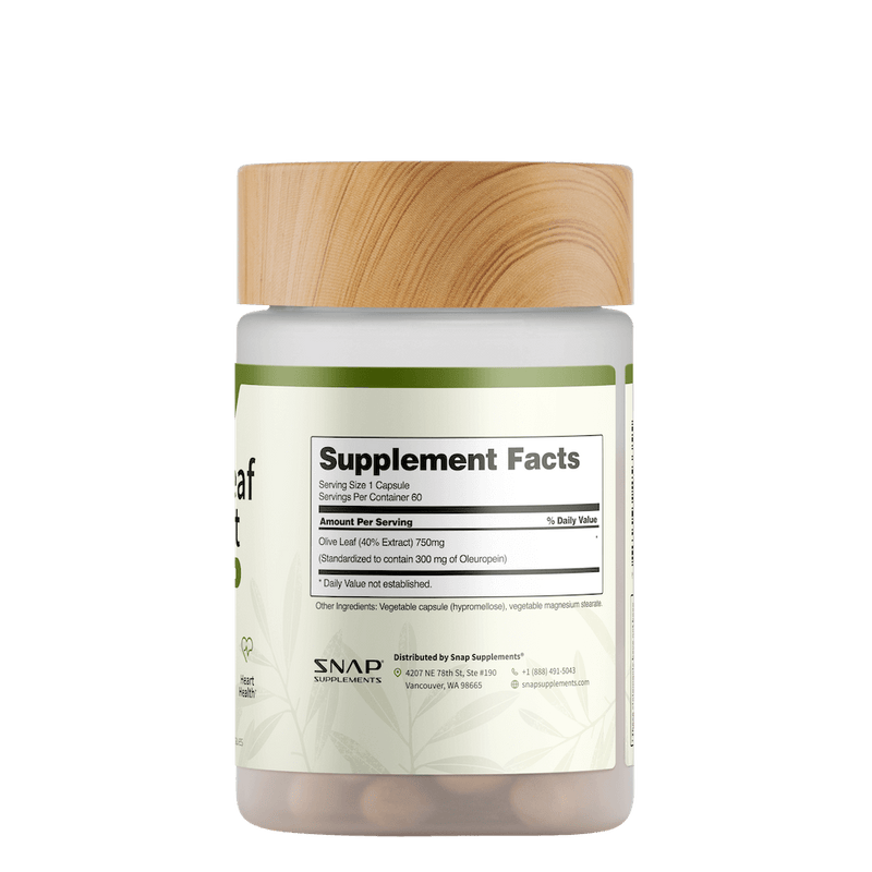 Snap Supplements High-Potency Olive Leaf Extract Oleuropein