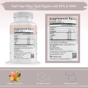 Bellawell Health Omega Fish Oil -Omega-3 Fatty Acids by Bellawell Gelcaps Dark Gray
