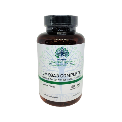 Advanced Functional Medicine Supplements - Omega 3 Complete (120 ct) (Highest potency, FDA/USA made fish oil)