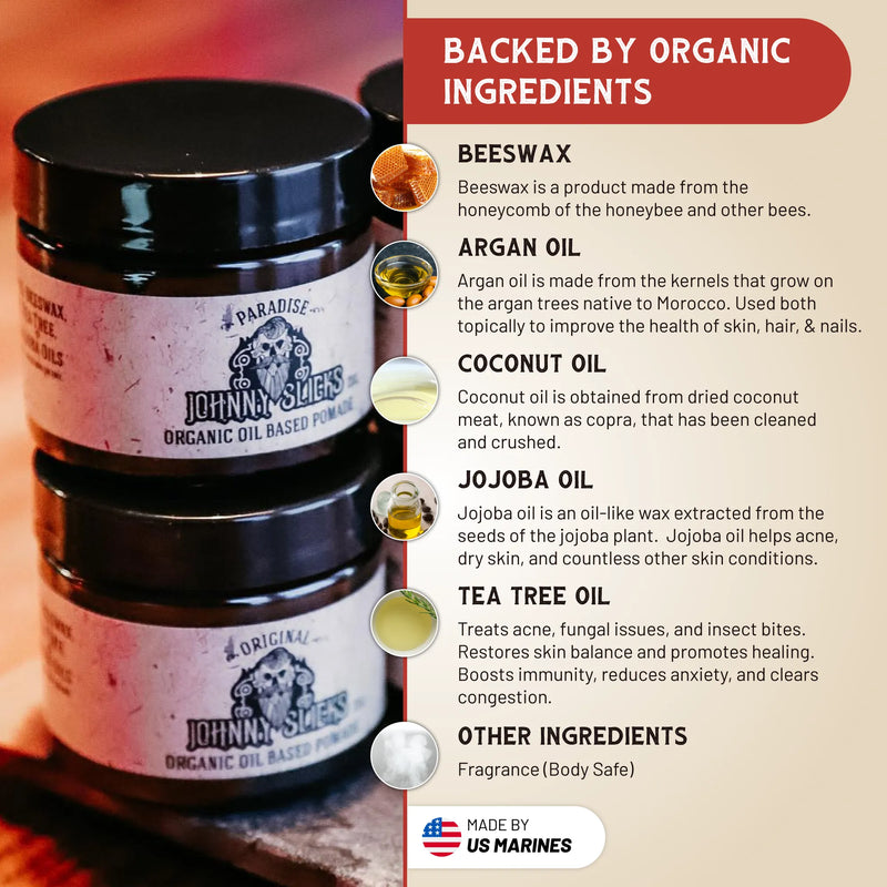 Johnny Slicks Organic Oil Based Pomade Pomade