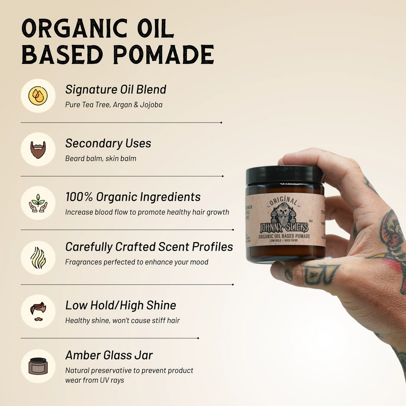 Johnny Slicks Organic Oil Based Pomade Pomade