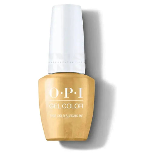 iNAIL SUPPLY - OPI Gel Color - Shine Holiday 2020 - This Gold Sleighs Me GC HRM05 - 0.5 OZ