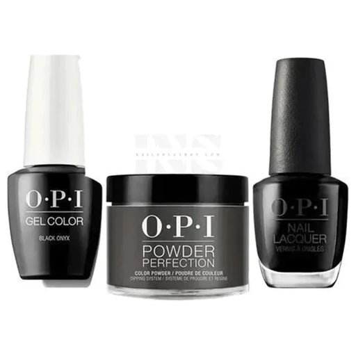 OPI Trio - Black Onyx T02 Dip: 1.5 oz | Gel: 0.5 oz | Lacquer: 0.5 Oz.