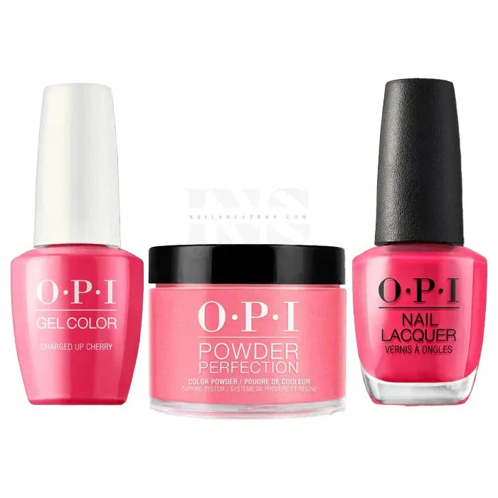 OPI Trio - Charged Up Cherry B35  Dip: 1.5 oz | Gel: 0.5 oz | Lacquer: 0.5 Oz.