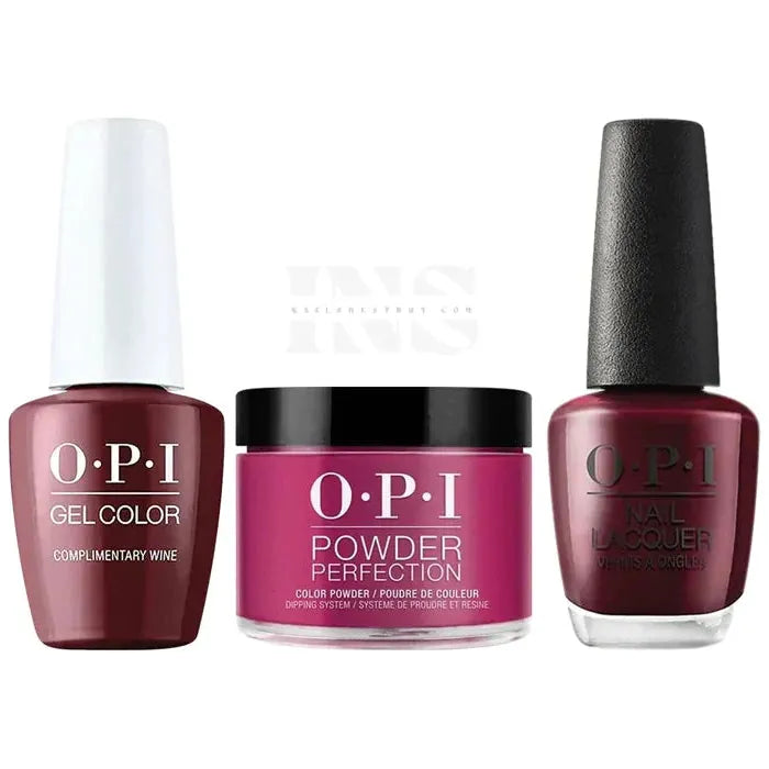 OPI Trio - Complimentary Wine DP MI12 Dip: 1.5 oz | Gel: 0.5 oz | Lacquer: 0.5 Oz.