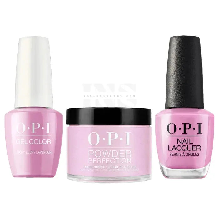 OPI Trio - Lucky Lucky Lavender H48 Dip: 1.5 oz | Gel: 0.5 oz | Lacquer: 0.5 Oz.