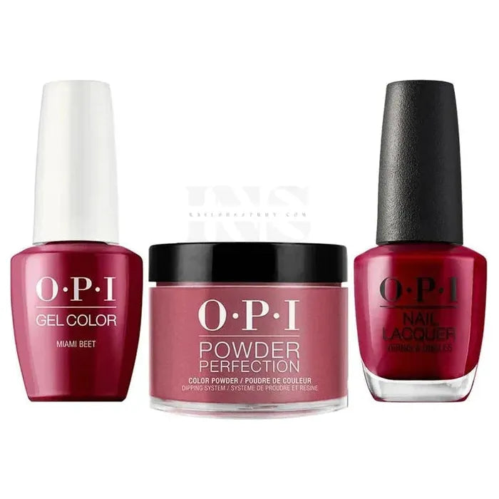 OPI Trio - Miami Beet B78 Dip: 1.5 oz | Gel: 0.5 oz | Lacquer: 0.5