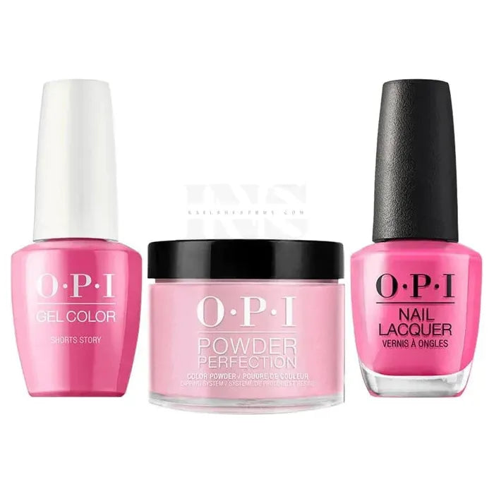 OPI Trio - Short Story B86 Dip: 1.5 oz | Gel: 0.5 oz | Lacquer: 0.5 Oz