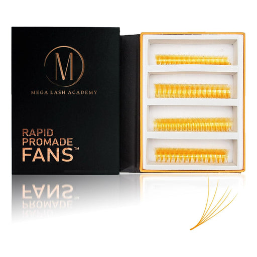 Mega Lash Academy - Orange 5D Rapid Promade Fans - 600 Fans