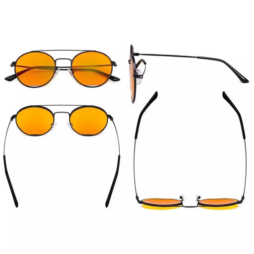 eyekeeper.com Orange Classic Blue Light Blocking Eyeglasses LX19029-BB98 Eyeglasses