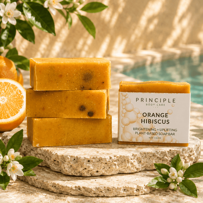 P R I N C I P L E Orange + Hibiscus Soap Bar Soap Dark Goldenrod