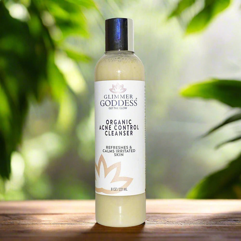 Glimmer Goddess® Organic Skin Care Organic Acne Cleanser – Gentle Face & Body Wash Facial Cleanser