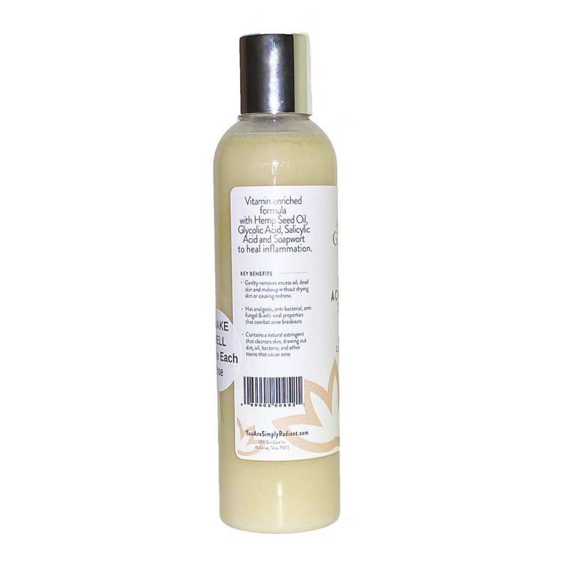 Glimmer Goddess® Organic Skin Care Organic Acne Cleanser – Gentle Face & Body Wash Facial Cleanser