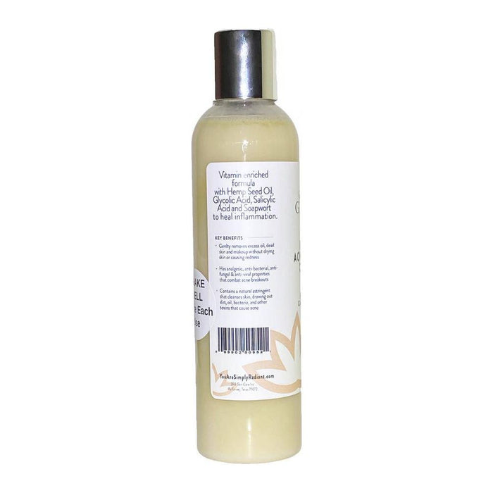 Glimmer Goddess® Organic Skin Care - Organic Acne Cleanser With Hemp Seed Oil