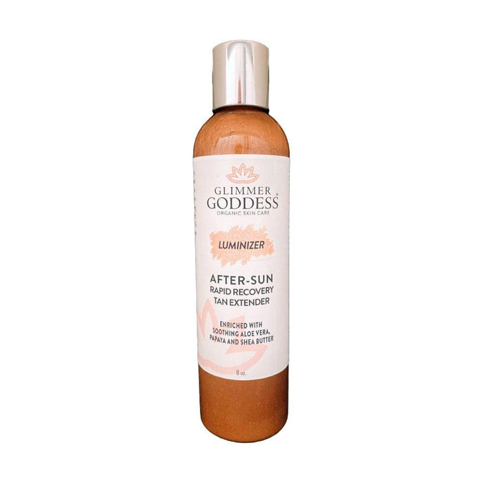 Glimmer Goddess® Organic Skin Care - Organic After Sun Lotion & Tan Extender + Luminizing Shimmer