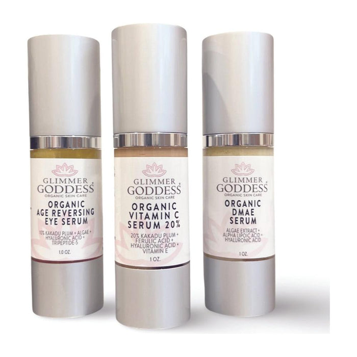 Organic Anti-Aging Trio Vitamin C + DMAE + Age Reversing Eye Serum