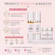 Glimmer Goddess® Organic Skin Care Organic Anti-Wrinkle Trio – 3-Step Collagen Boosting System Gift Packs & Value Sets Misty Rose