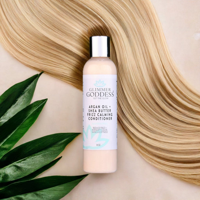 Glimmer Goddess® Organic Skin Care Organic Argan Oil Hair Conditioner – Deep Moisture & Frizz Control Hair Care