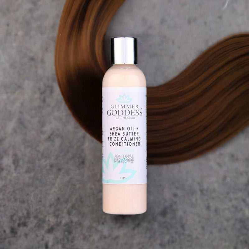 Glimmer Goddess® Organic Skin Care Organic Argan Oil Hair Conditioner – Deep Moisture & Frizz Control Hair Care