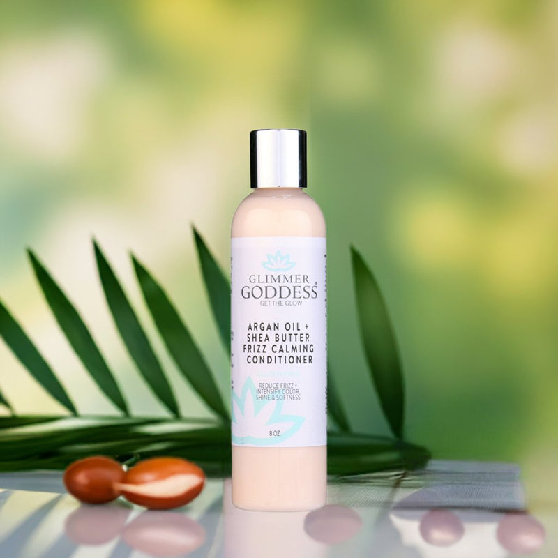 Glimmer Goddess® Organic Skin Care Organic Argan Oil Hair Conditioner – Deep Moisture & Frizz Control Hair Care