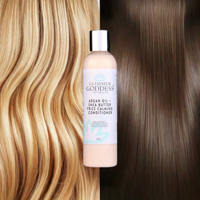 Glimmer Goddess® Organic Skin Care Organic Argan Oil Hair Conditioner – Deep Moisture & Frizz Control Hair Care