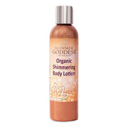Glimmer Goddess® Organic Skin Care Organic Bronze Shimmer Body Lotion – Buildable Glow Shimmer