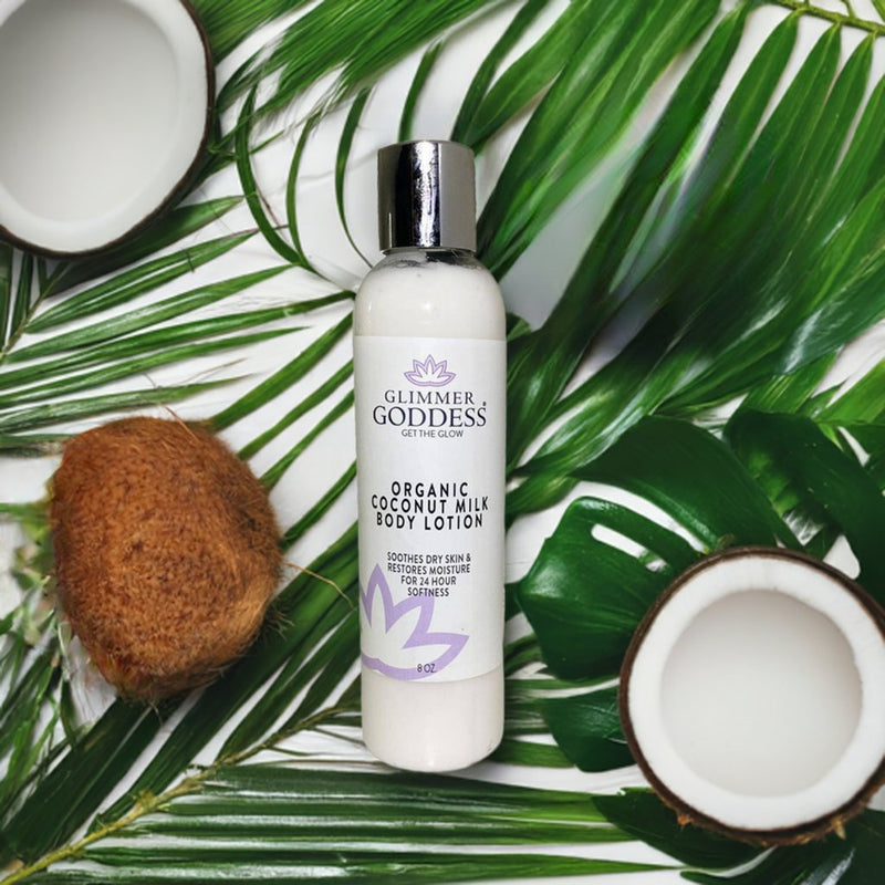 Glimmer Goddess® Organic Skin Care Organic Coconut Milk Body Lotion – Ultra-Hydrating Lotions & Creams