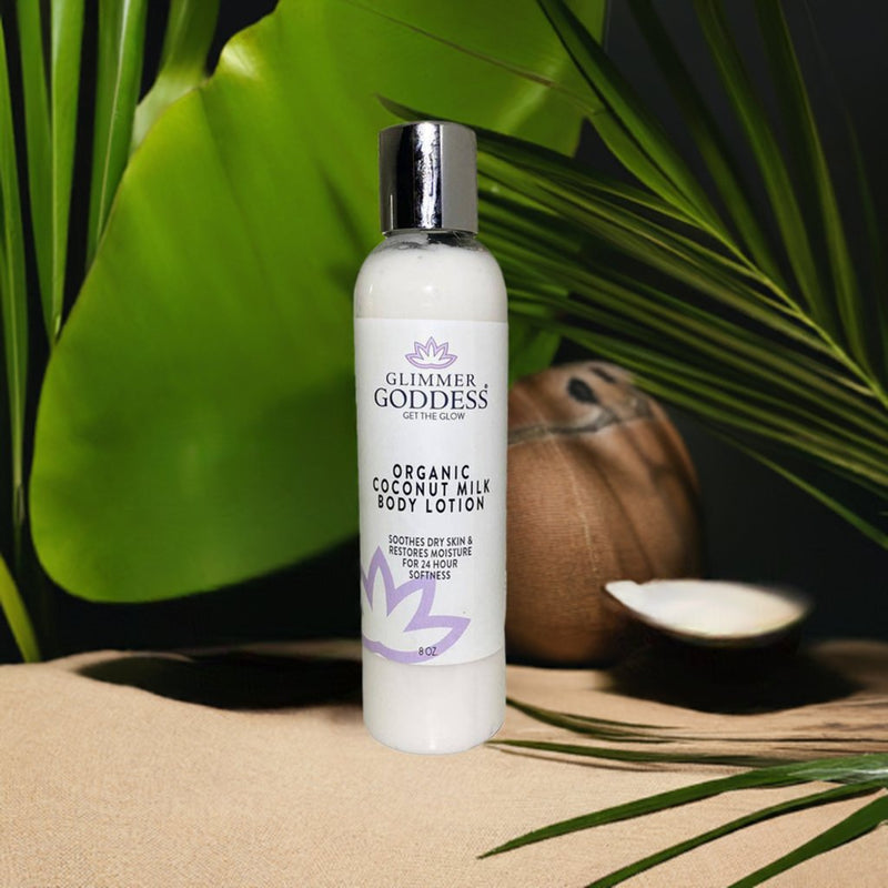 Glimmer Goddess® Organic Skin Care Organic Coconut Milk Body Lotion – Ultra-Hydrating Lotions & Creams
