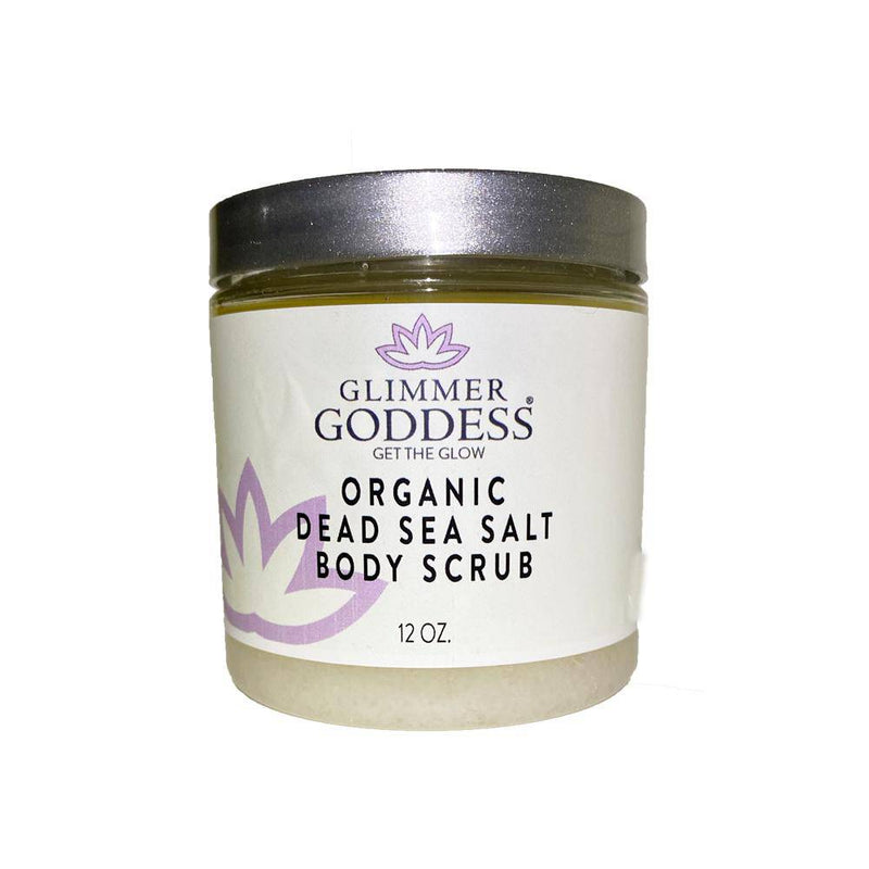 Glimmer Goddess® Organic Skin Care Organic Dead Sea Salt Body Scrub – Exfoliates, Detoxifies & Firms Skin Cleansers & Scrubs